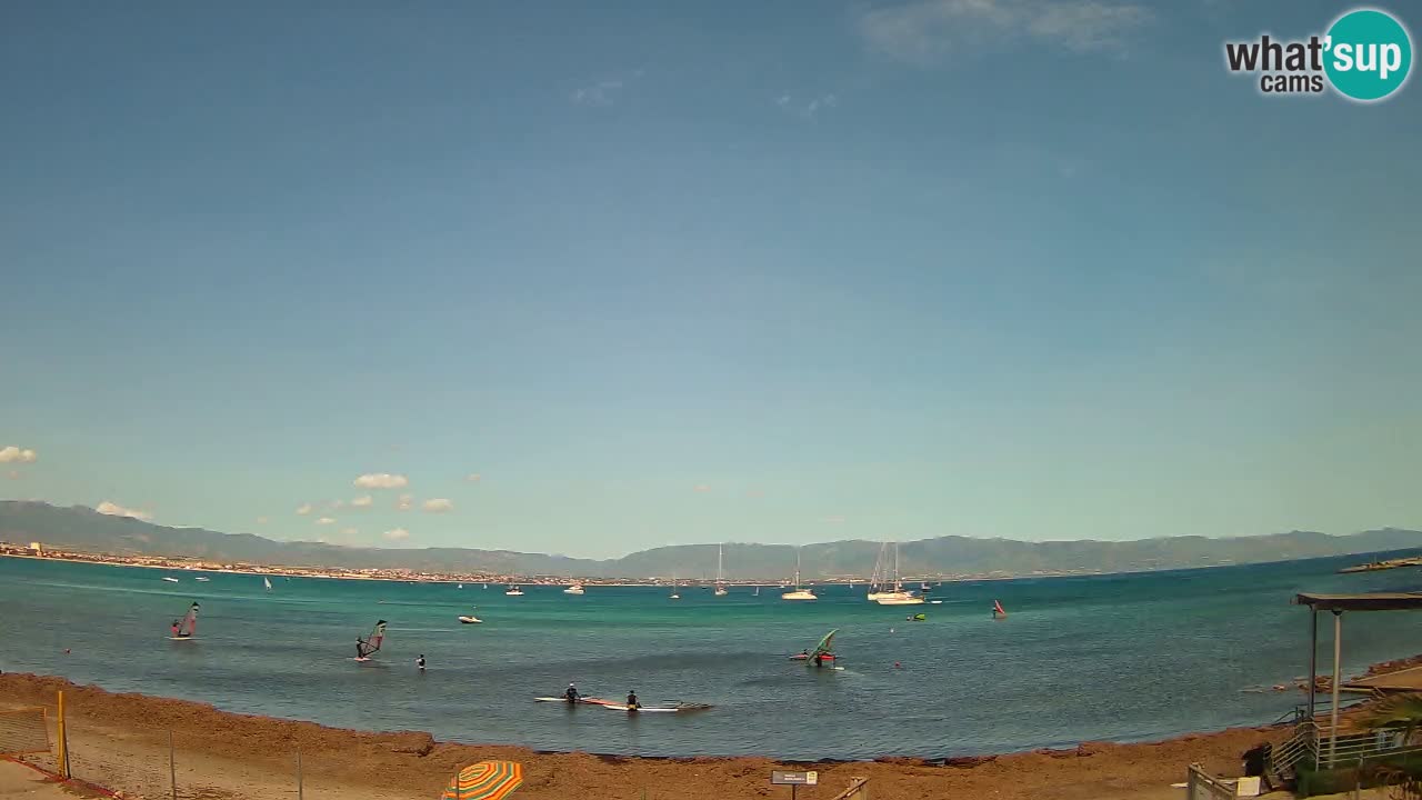 Webcam Cagliari Windsurf Club – Playa del Poetto en directo