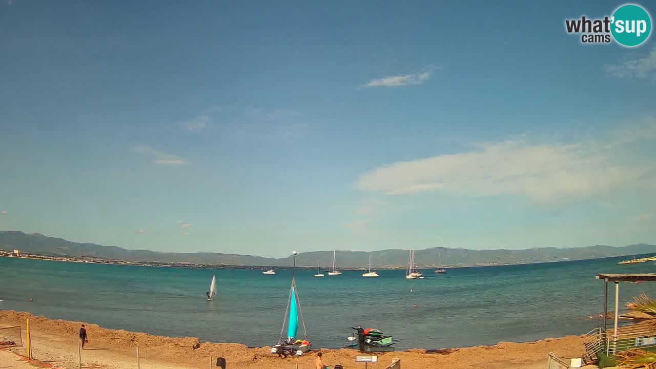 Webcam Cagliari Windsurf Club – Playa del Poetto en directo