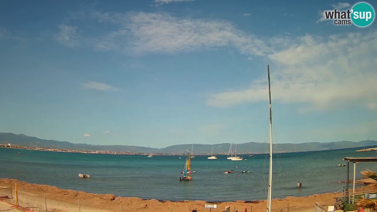 Webcam Cagliari Windsurf Club – Plage du Poetto en direct