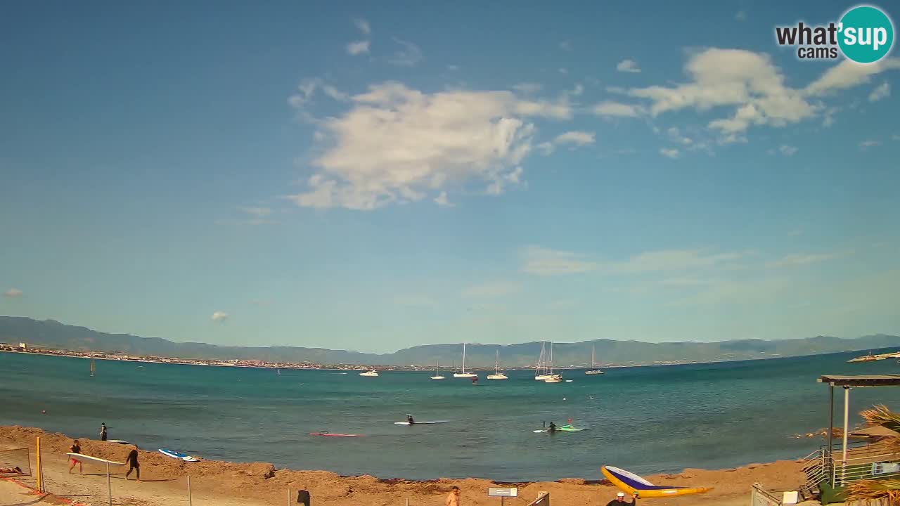Webcam Cagliari Windsurf Club – Playa del Poetto en directo