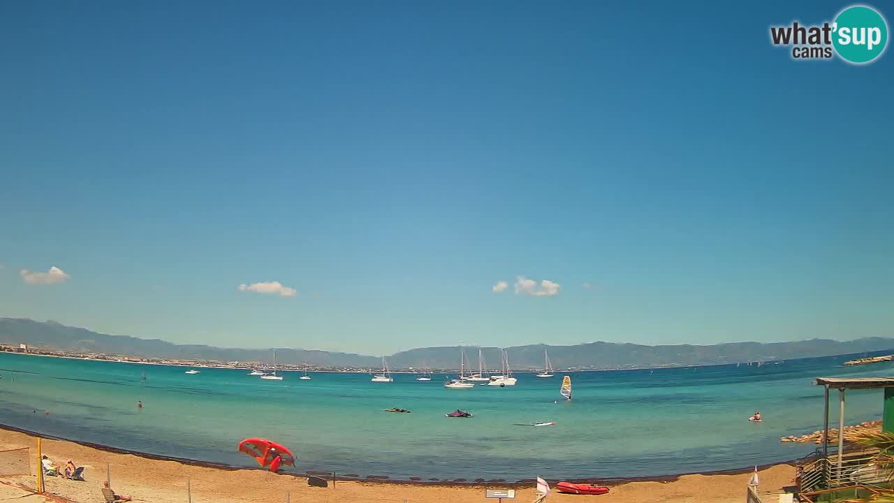 Webcam Cagliari Windsurf Club – Playa del Poetto en directo
