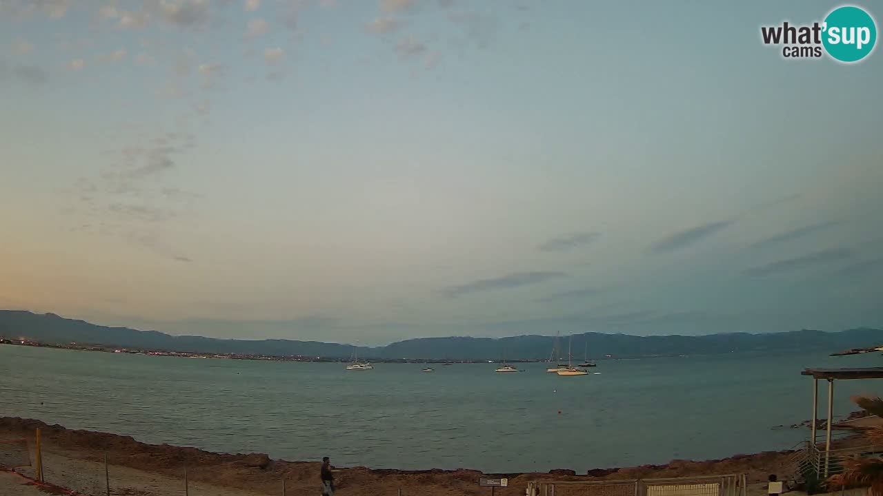 Spletna kamera Cagliari Windsurf Club – Pogled v živo s plaže Poetto