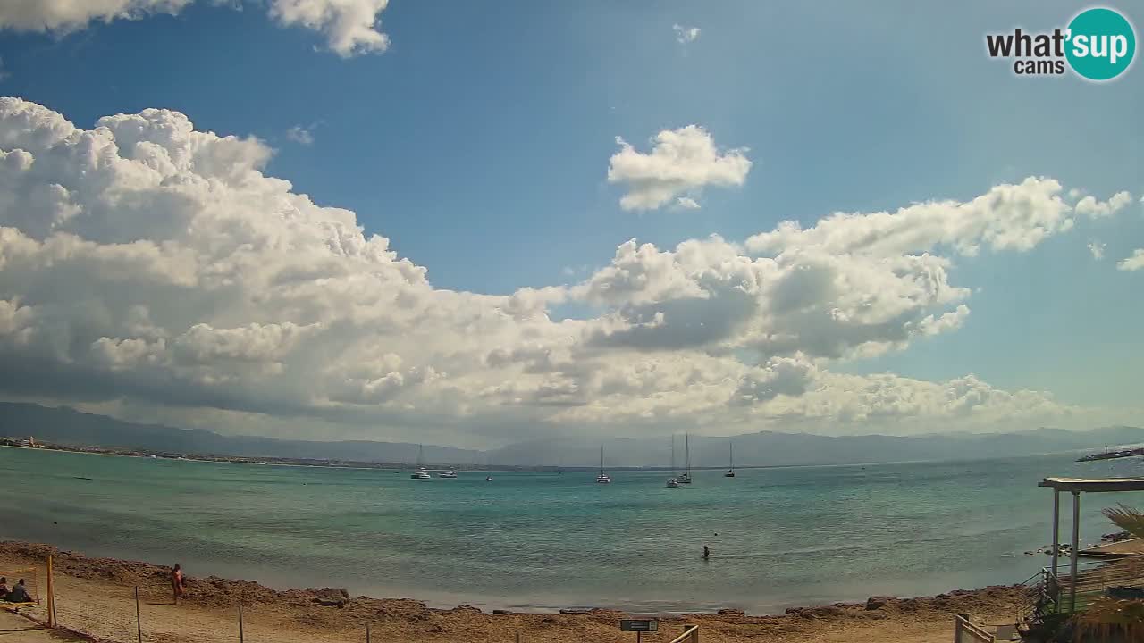 Spletna kamera Cagliari Windsurf Club – Pogled v živo s plaže Poetto