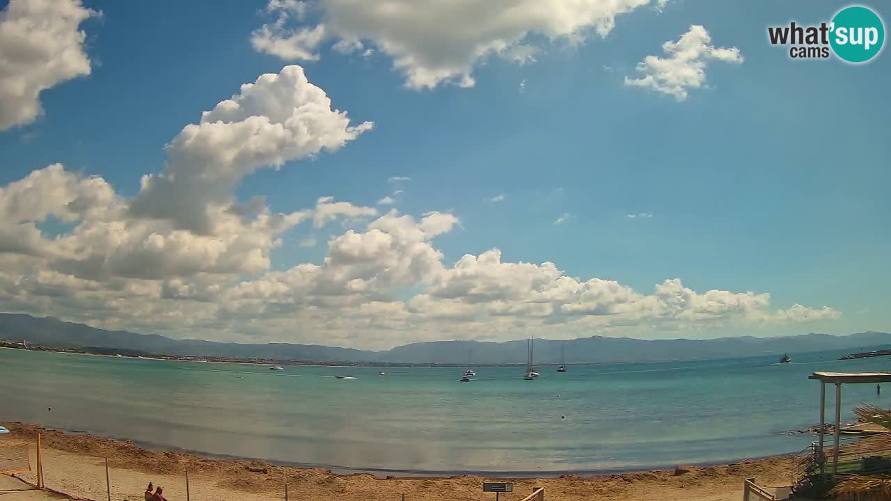 Spletna kamera Cagliari Windsurf Club – Pogled v živo s plaže Poetto
