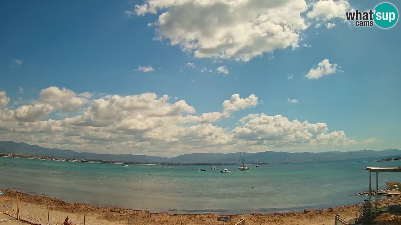 Spletna kamera Cagliari Windsurf Club – Pogled v živo s plaže Poetto