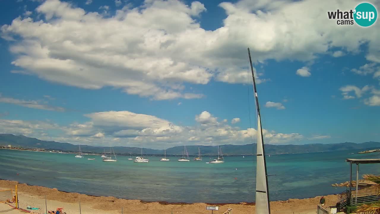 Webcam Cagliari Windsurf Club – Spiaggia del Poetto in diretta