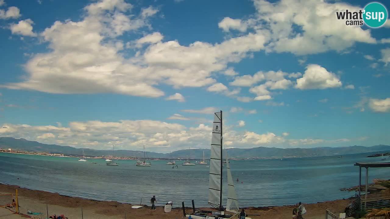 Webcam Cagliari Windsurf Club – Playa del Poetto en directo
