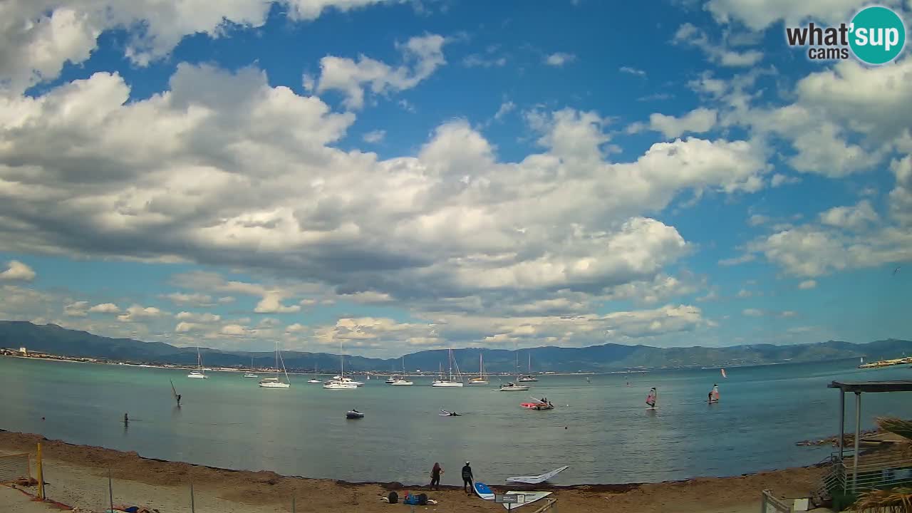 Webcam Cagliari Windsurf Club – Plage du Poetto en direct