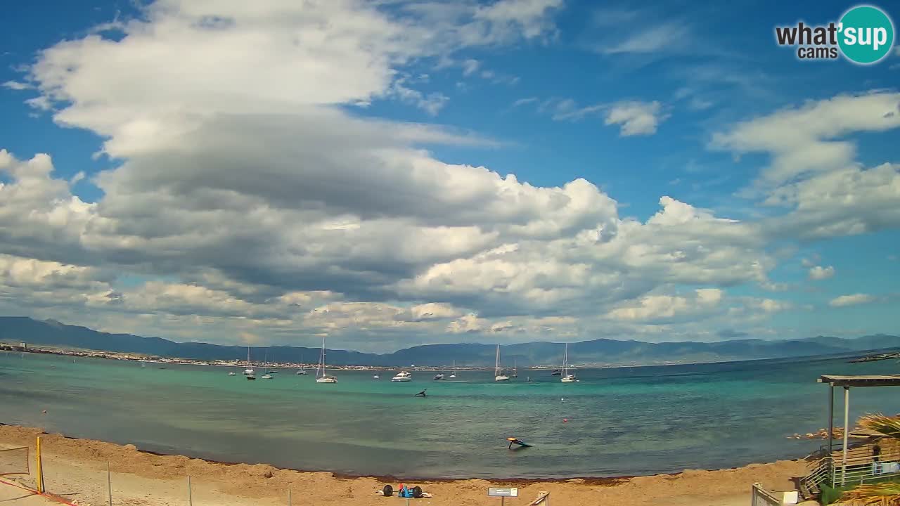 Web kamera Cagliari Windsurf Club – Poetto plaža uživo