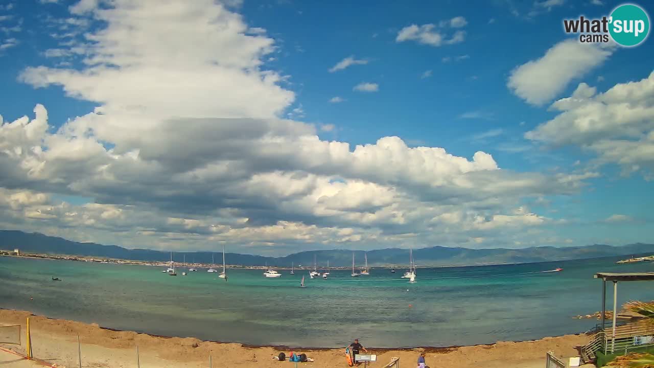 Web kamera Cagliari Windsurf Club – Poetto plaža uživo
