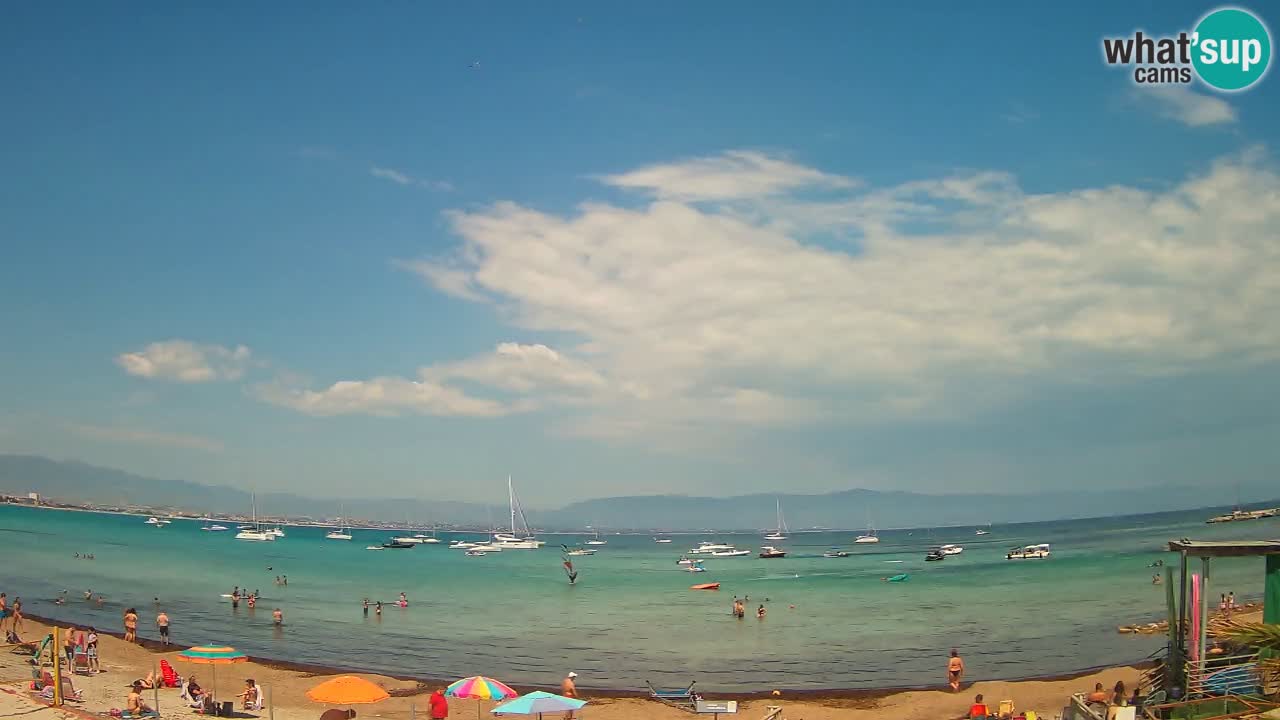 Web kamera Cagliari Windsurf Club – Poetto plaža uživo