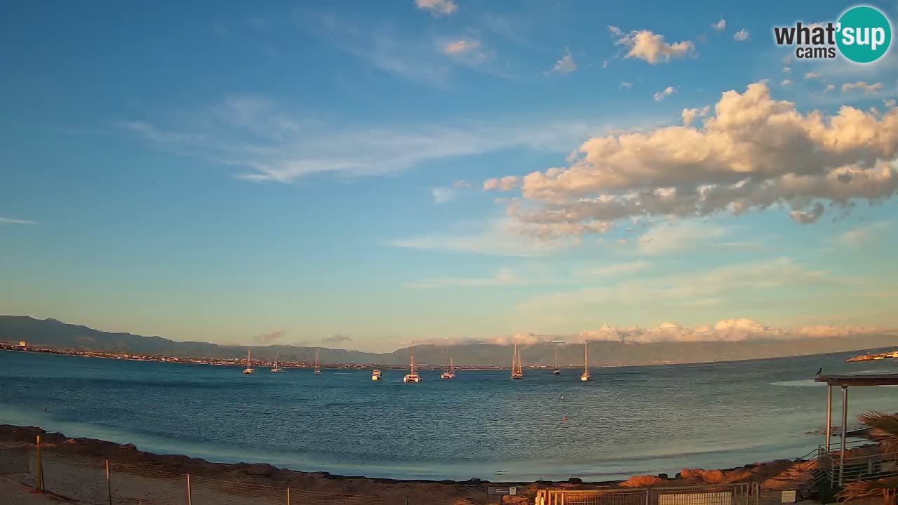 Webcam Cagliari Windsurf Club – Playa del Poetto en directo