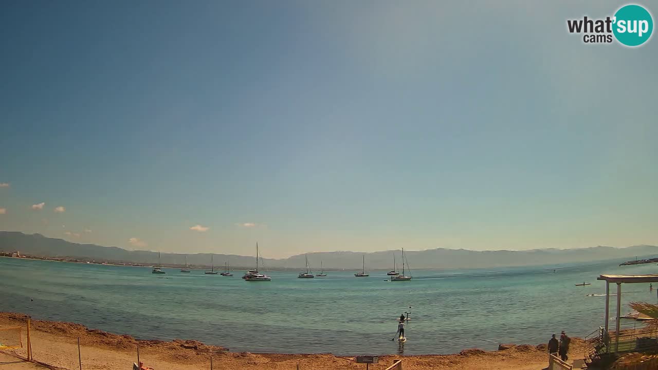 Spletna kamera Cagliari Windsurf Club – Pogled v živo s plaže Poetto