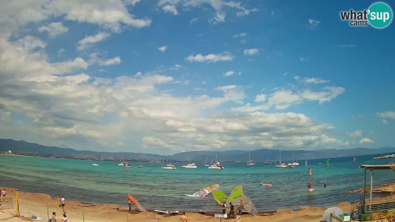 Web kamera Cagliari Windsurf Club – Poetto plaža uživo