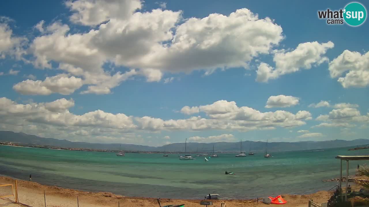 Webcam Cagliari Windsurf Club – Playa del Poetto en directo