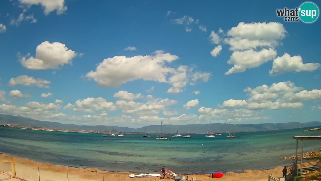 Spletna kamera Cagliari Windsurf Club – Pogled v živo s plaže Poetto
