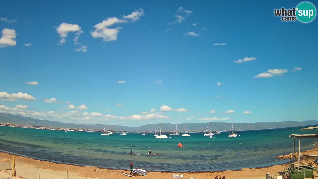 Webcam Cagliari Windsurf Club – Playa del Poetto en directo