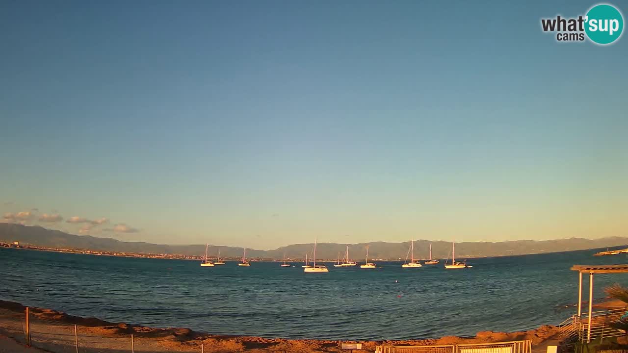 Web kamera Cagliari Windsurf Club – Poetto plaža uživo