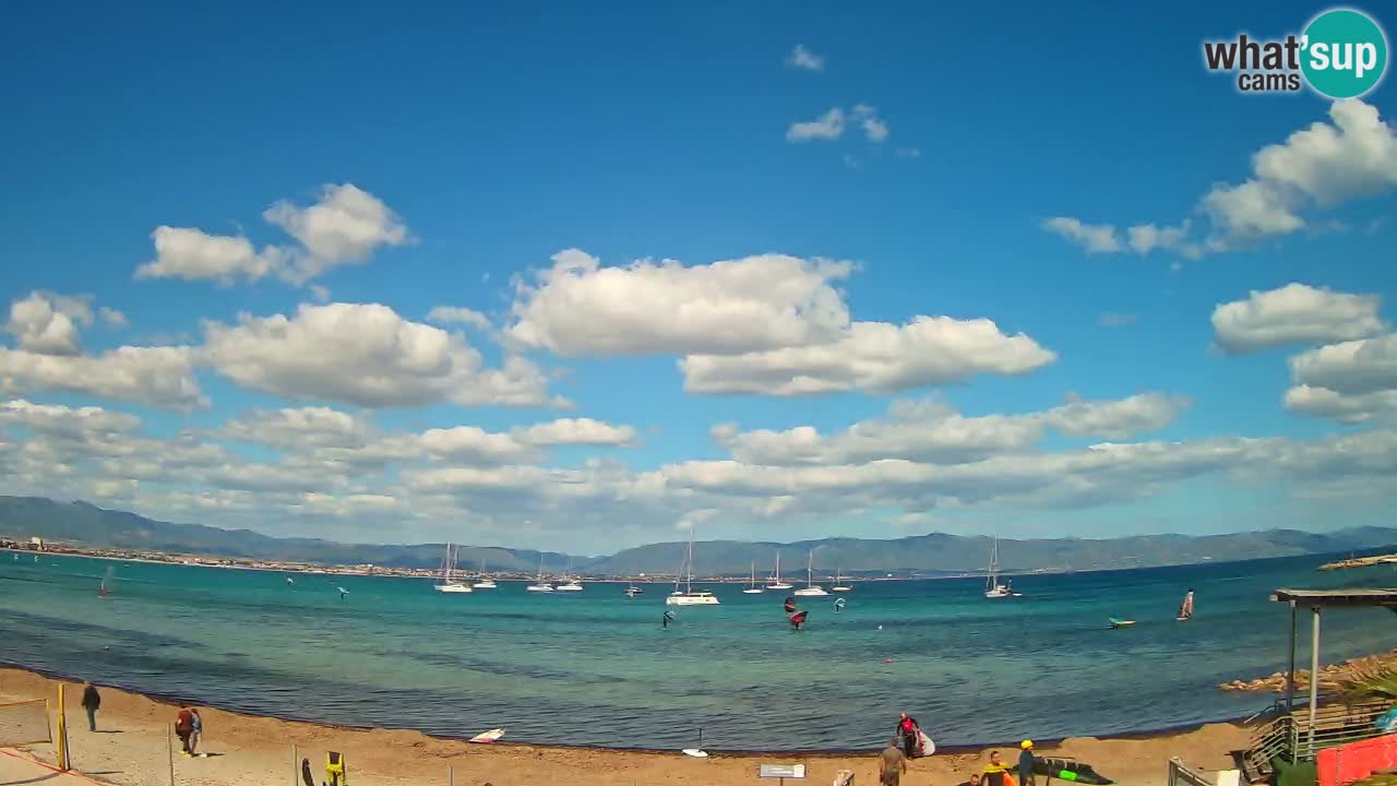 Web kamera Cagliari Windsurf Club – Poetto plaža uživo