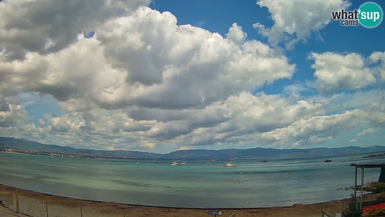 Webcam Cagliari Windsurf Club – Playa del Poetto en directo