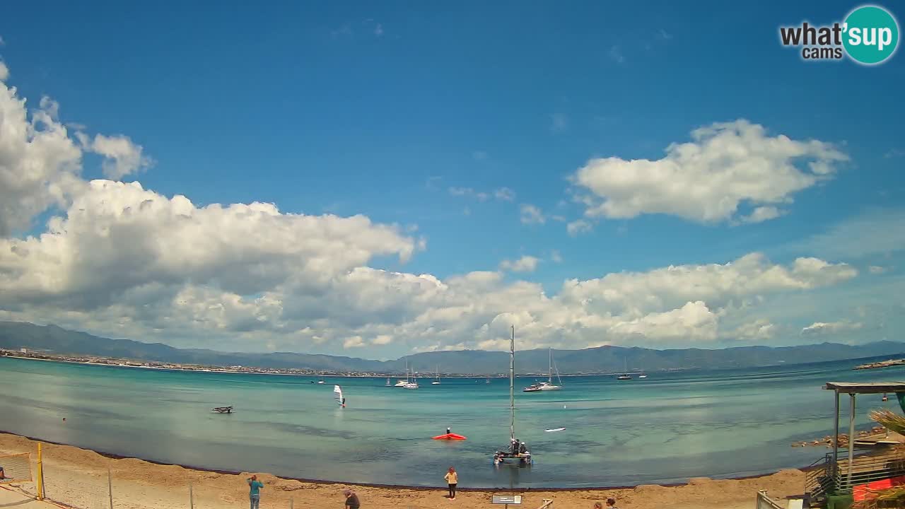 Webcam Cagliari Windsurf Club – Playa del Poetto en directo