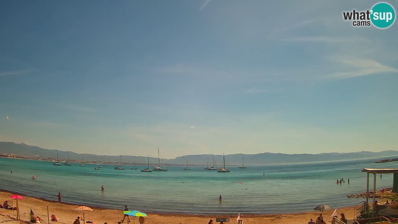 Webcam Cagliari Windsurf Club – Playa del Poetto en directo