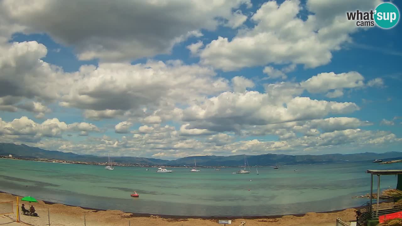 Web kamera Cagliari Windsurf Club – Poetto plaža uživo