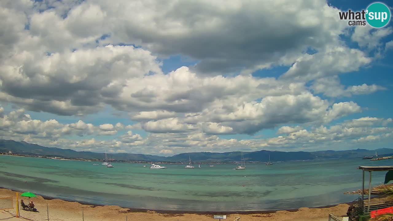 Web kamera Cagliari Windsurf Club – Poetto plaža uživo