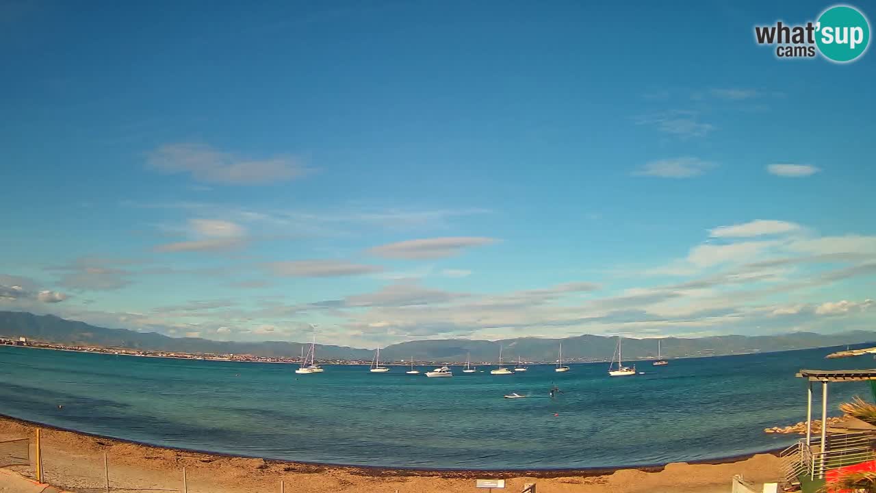 Webcam Cagliari Windsurf Club – Playa del Poetto en directo