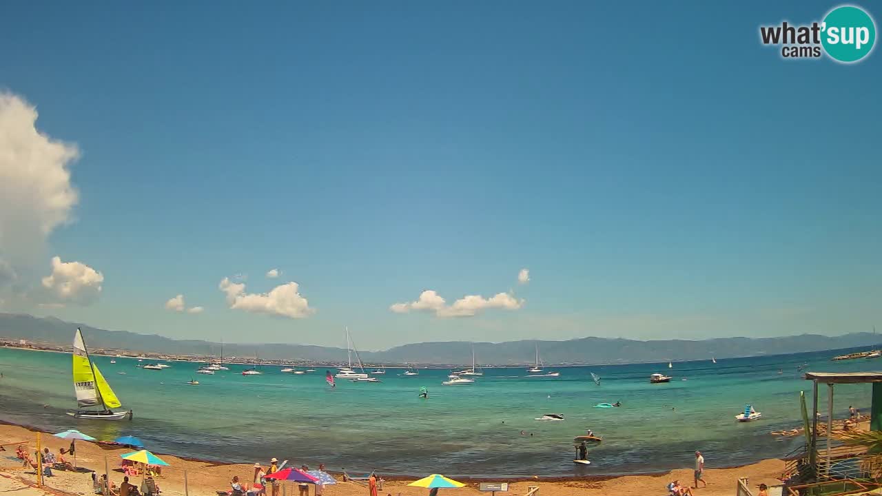 Webcam Cagliari Windsurf Club – Plage du Poetto en direct