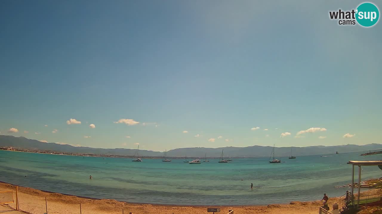 Spletna kamera Cagliari Windsurf Club – Pogled v živo s plaže Poetto