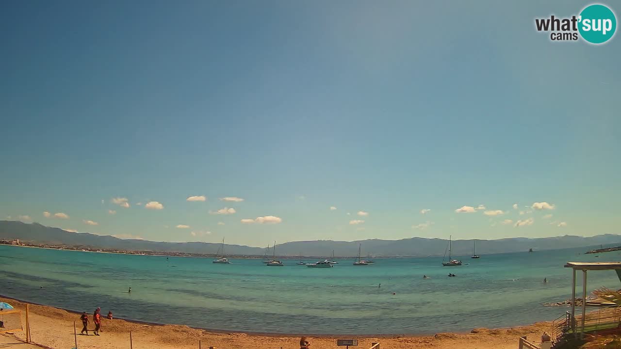 Spletna kamera Cagliari Windsurf Club – Pogled v živo s plaže Poetto