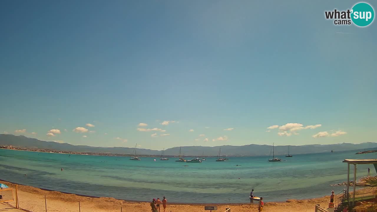 Spletna kamera Cagliari Windsurf Club – Pogled v živo s plaže Poetto