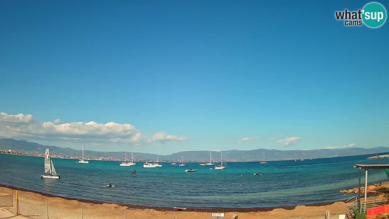 Webcam Cagliari Windsurf Club – Liveblick vom Poetto Strand