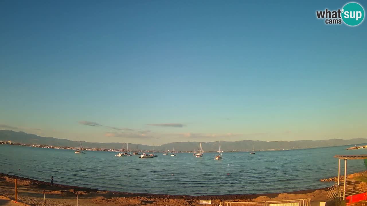 Webcam Cagliari Windsurf Club – Playa del Poetto en directo