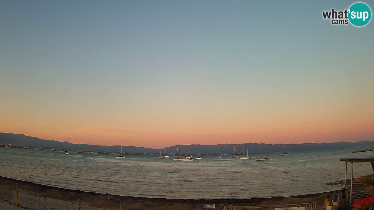 Webcam Cagliari Windsurf Club – Playa del Poetto en directo
