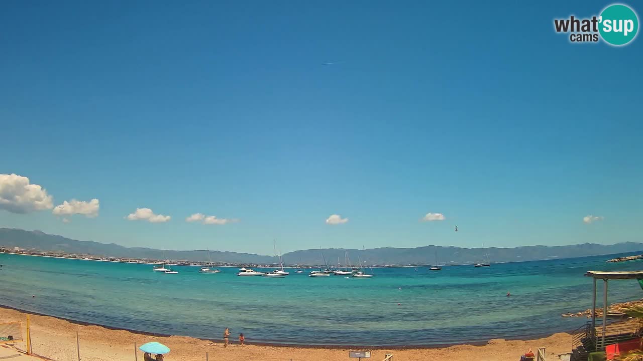 Web kamera Cagliari Windsurf Club – Poetto plaža uživo