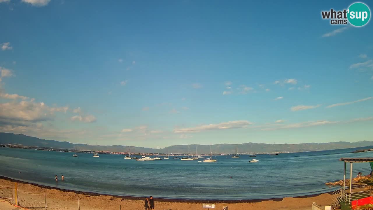 Web kamera Cagliari Windsurf Club – Poetto plaža uživo