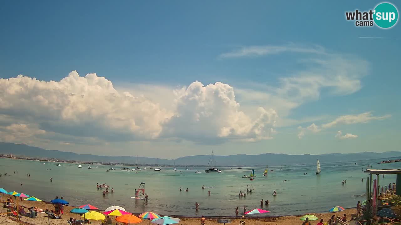 Webcam Cagliari Windsurf Club – Playa del Poetto en directo