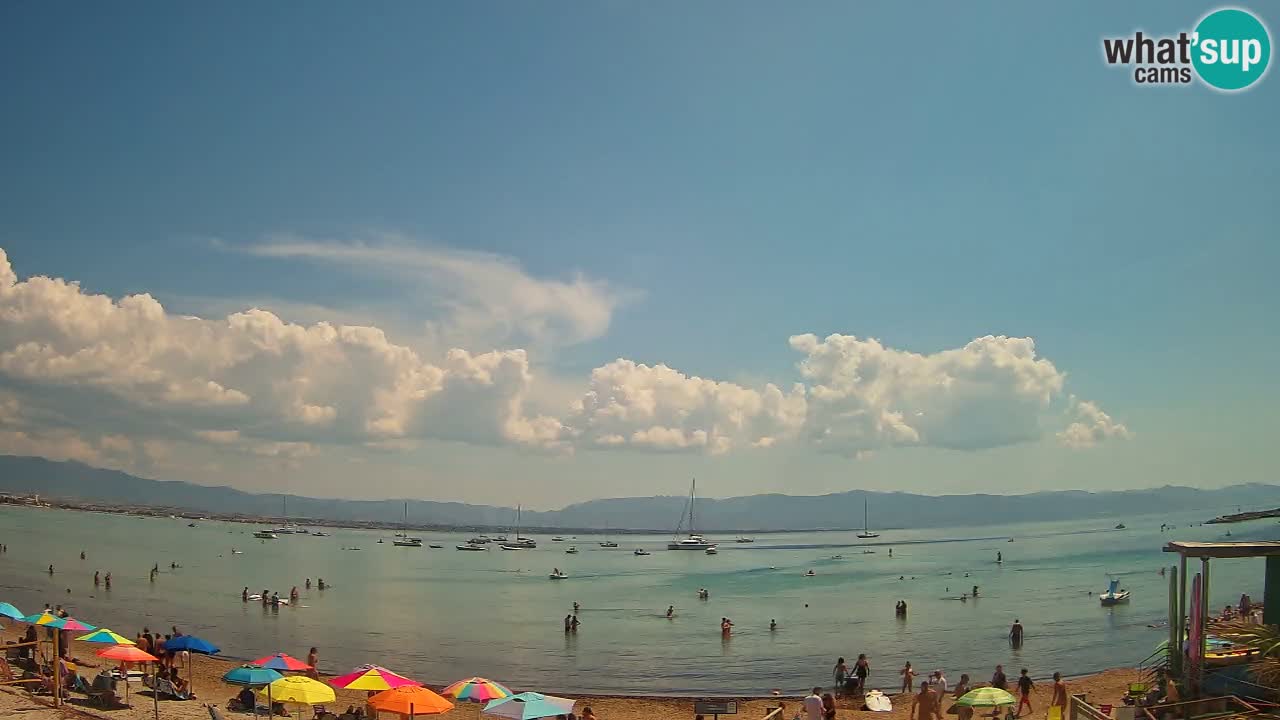 Spletna kamera Cagliari Windsurf Club – Pogled v živo s plaže Poetto