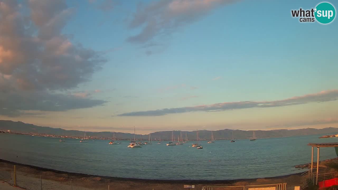 Web kamera Cagliari Windsurf Club – Poetto plaža uživo