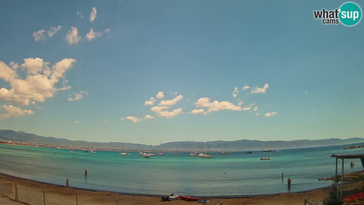 Web kamera Cagliari Windsurf Club – Poetto plaža uživo