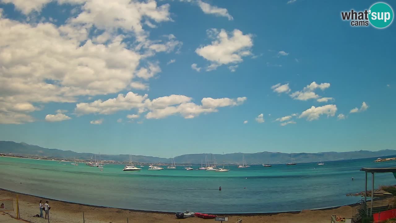 Spletna kamera Cagliari Windsurf Club – Pogled v živo s plaže Poetto