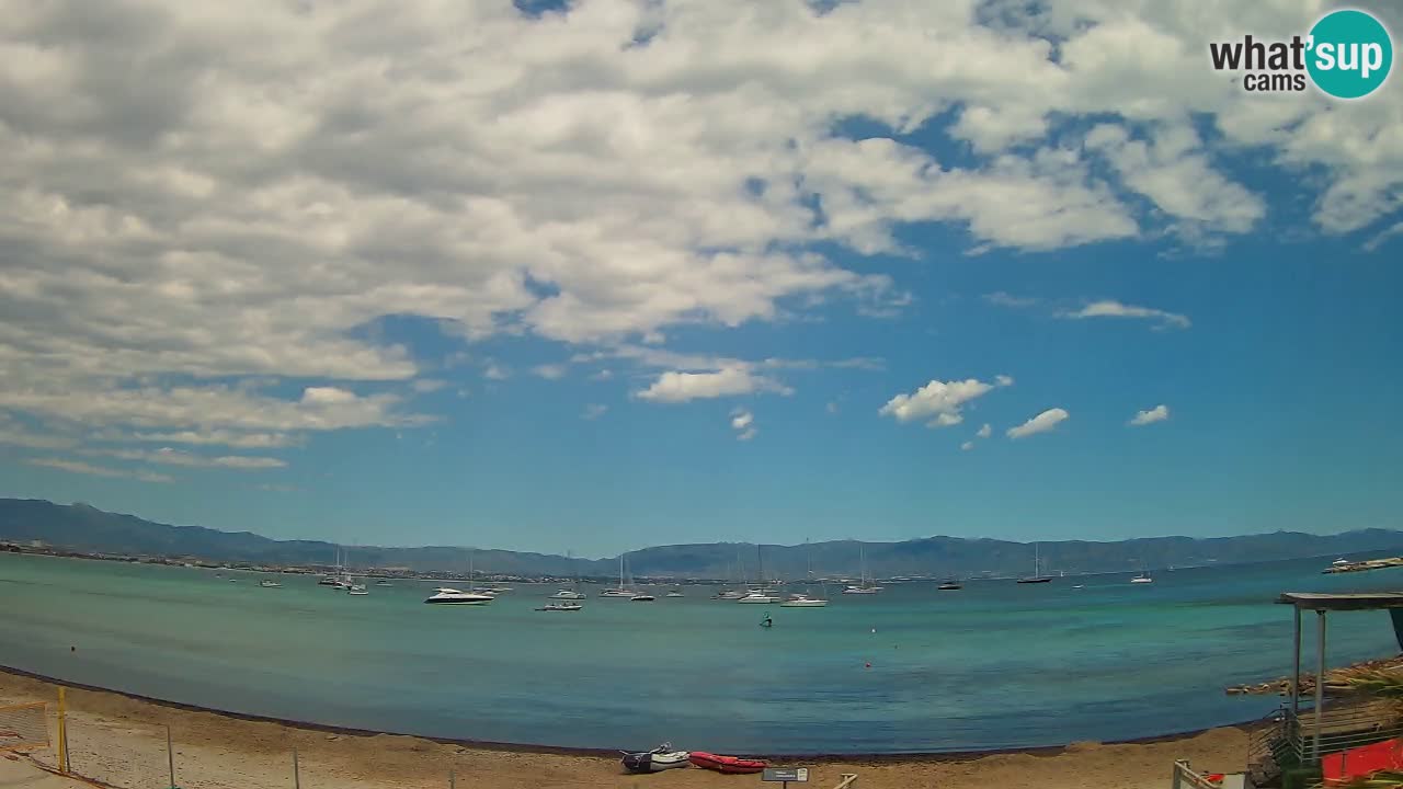 Spletna kamera Cagliari Windsurf Club – Pogled v živo s plaže Poetto