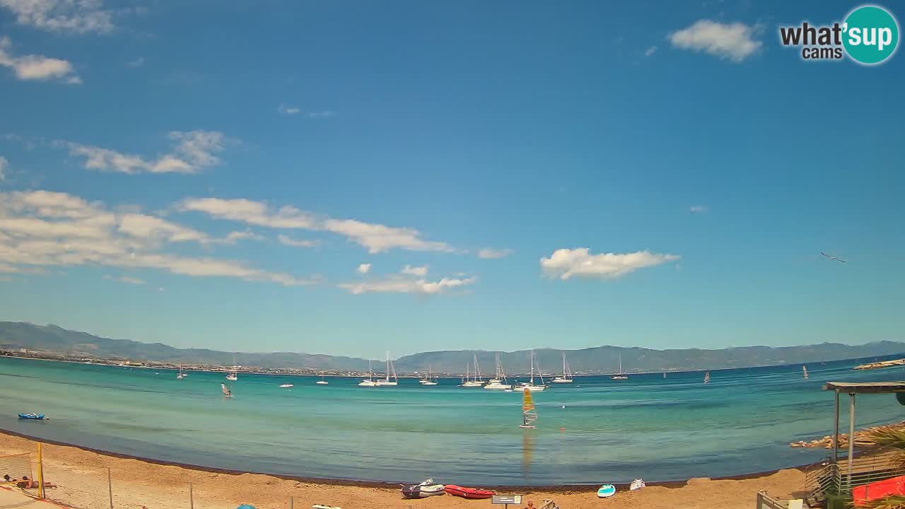 Web kamera Cagliari Windsurf Club – Poetto plaža uživo