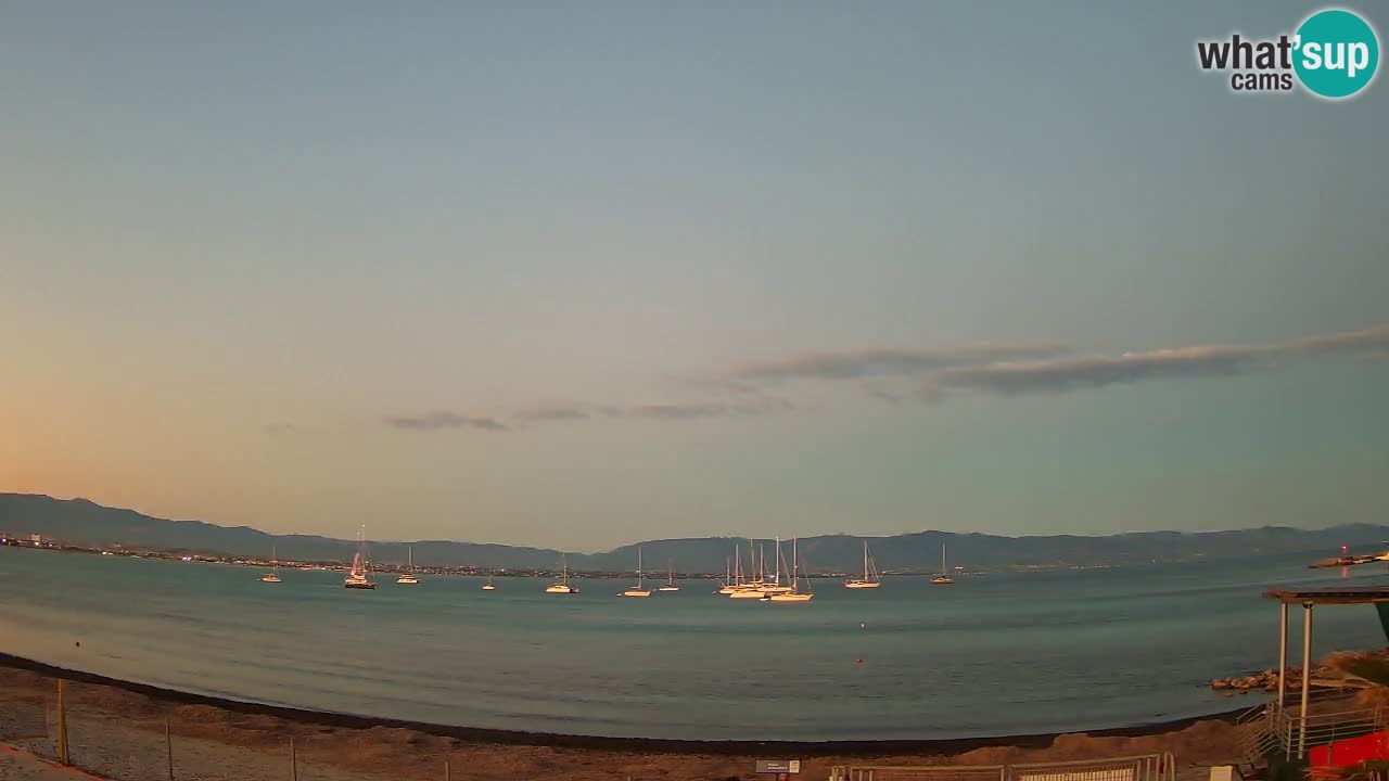 Webcam Cagliari Windsurf Club – Playa del Poetto en directo