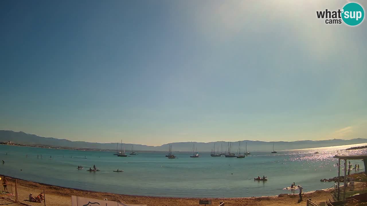 Web kamera Cagliari Windsurf Club – Poetto plaža uživo