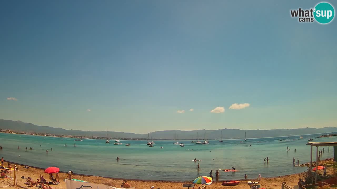 Spletna kamera Cagliari Windsurf Club – Pogled v živo s plaže Poetto