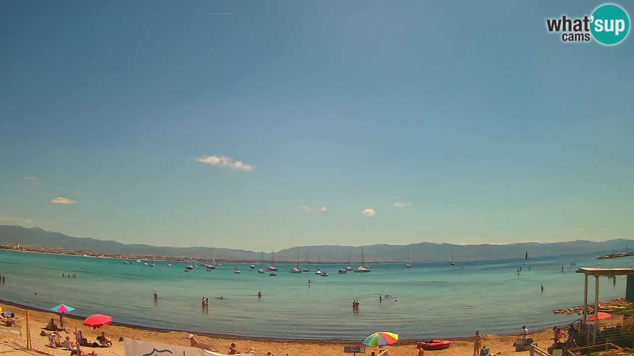 Webcam Cagliari Windsurf Club – Plage du Poetto en direct