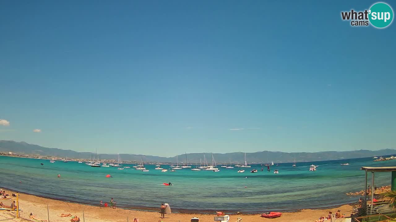 Webcam Cagliari Windsurf Club – Plage du Poetto en direct